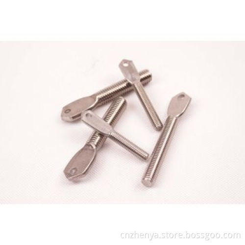 Flat head bolt with ping eyes